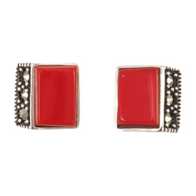 Sidabriniai auskarai su koralu ESB399