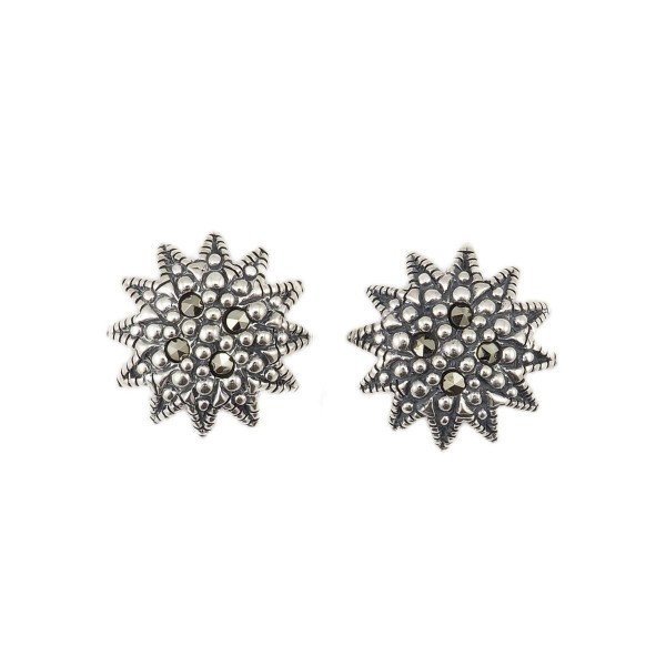 Sterling Silver Earrings with Marcasite ESB100